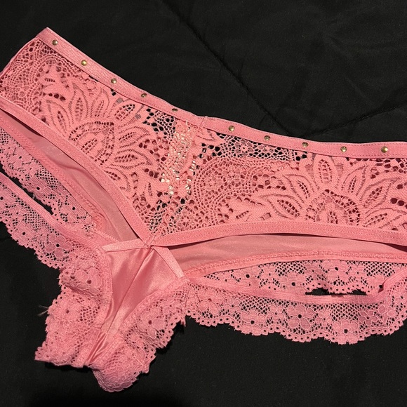 🔥VS Very Sexy Satin Lace Cut Out Cheeky Panty XS - Picture 11 of 11